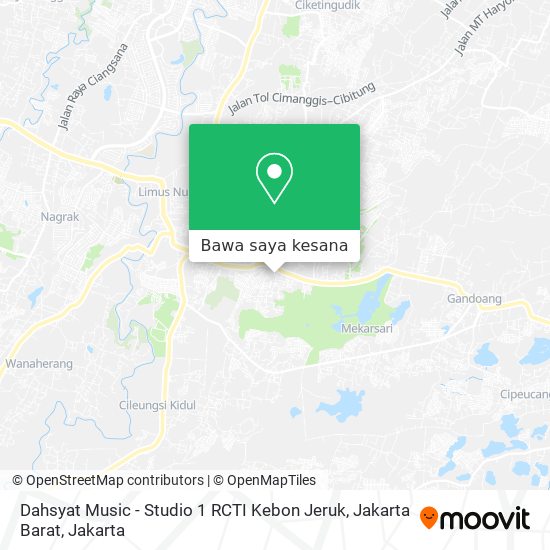 Peta Dahsyat Music - Studio 1 RCTI Kebon Jeruk, Jakarta Barat