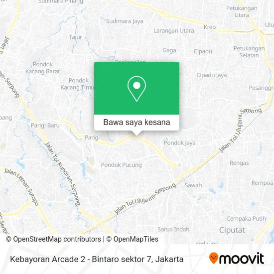Peta Kebayoran Arcade 2 - Bintaro sektor 7