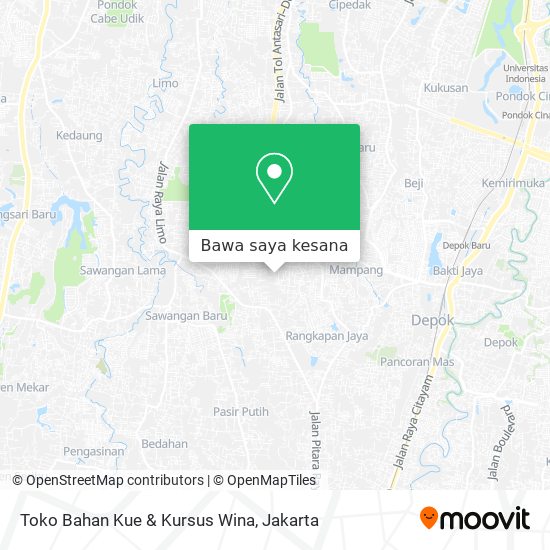 Peta Toko Bahan Kue & Kursus Wina