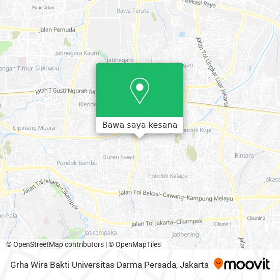 Peta Grha Wira Bakti Universitas Darma Persada