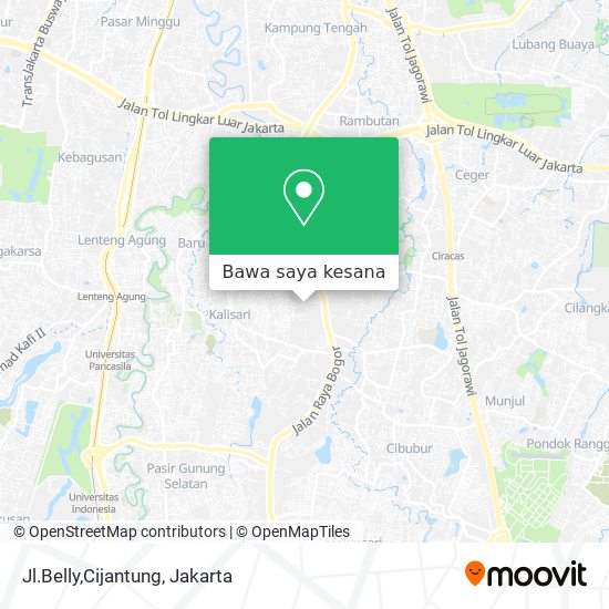 Peta Jl.Belly,Cijantung