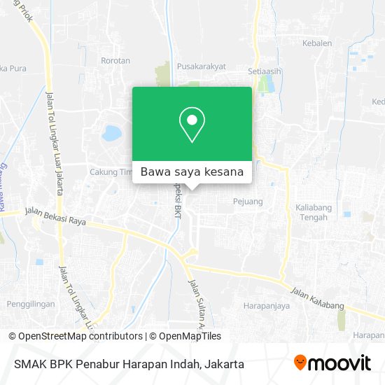 Peta SMAK BPK Penabur Harapan Indah
