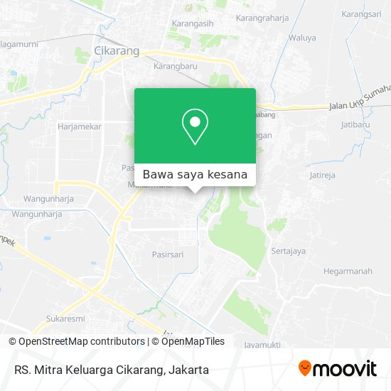 Peta RS. Mitra Keluarga Cikarang