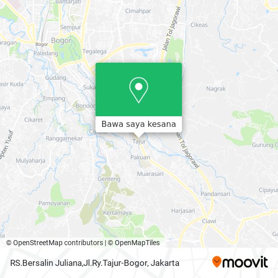 Peta RS.Bersalin Juliana,Jl.Ry.Tajur-Bogor