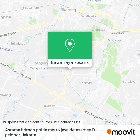 Peta Asrama brimob polda metro jaya detasemen D pelopor