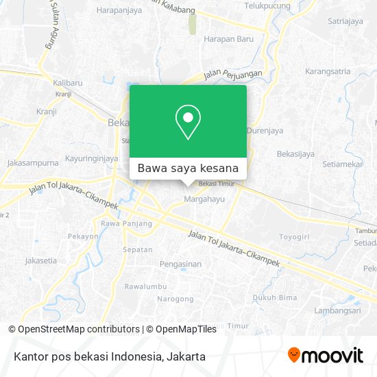 Peta Kantor pos bekasi Indonesia