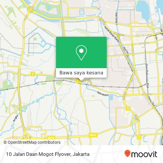 Peta 10 Jalan Daan Mogot Flyover