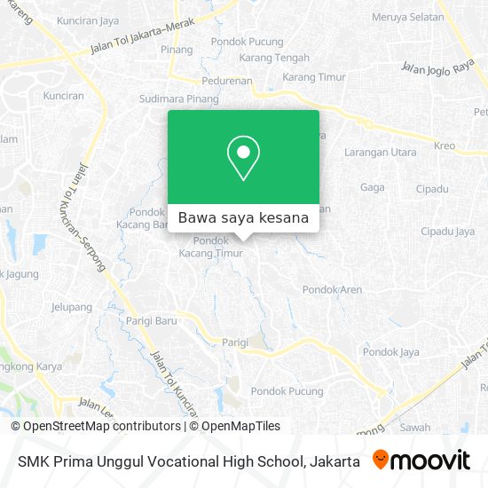 Peta SMK Prima Unggul Vocational High School