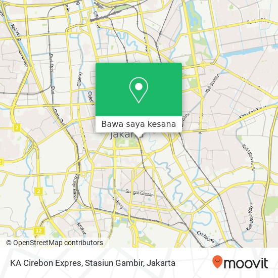 Peta KA Cirebon Expres, Stasiun Gambir