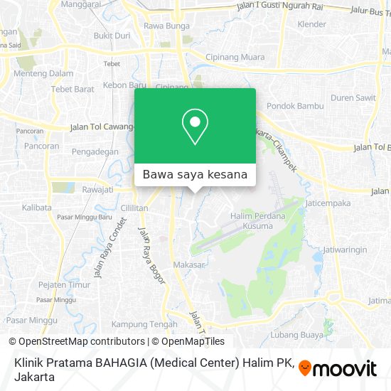 Peta Klinik Pratama BAHAGIA (Medical Center) Halim PK