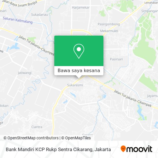 Peta Bank Mandiri KCP Rukp Sentra Cikarang