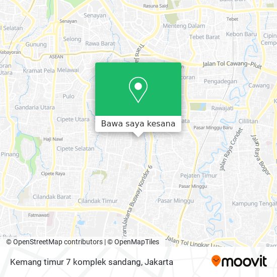 Peta Kemang timur 7 komplek sandang