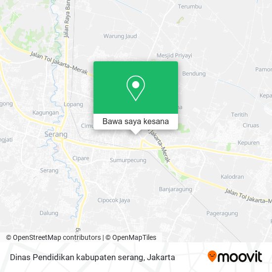 Peta Dinas Pendidikan kabupaten serang