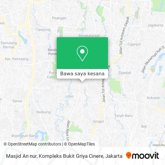 Peta Masjid An nur, Kompleks Bukit Griya Cinere