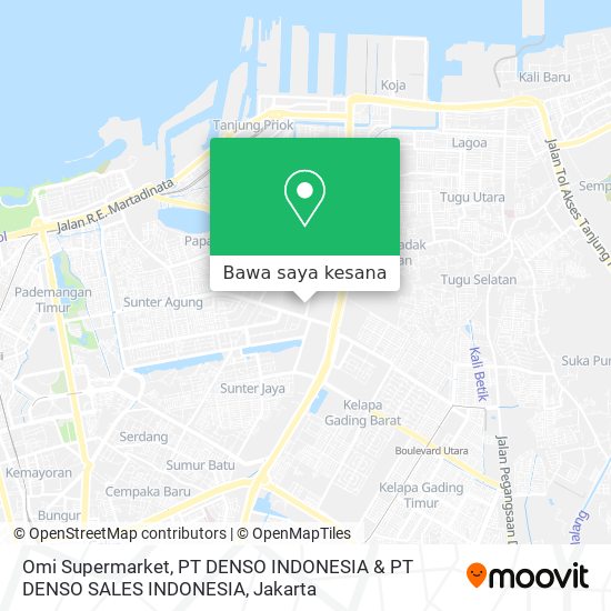 Peta Omi Supermarket, PT DENSO INDONESIA & PT DENSO SALES INDONESIA