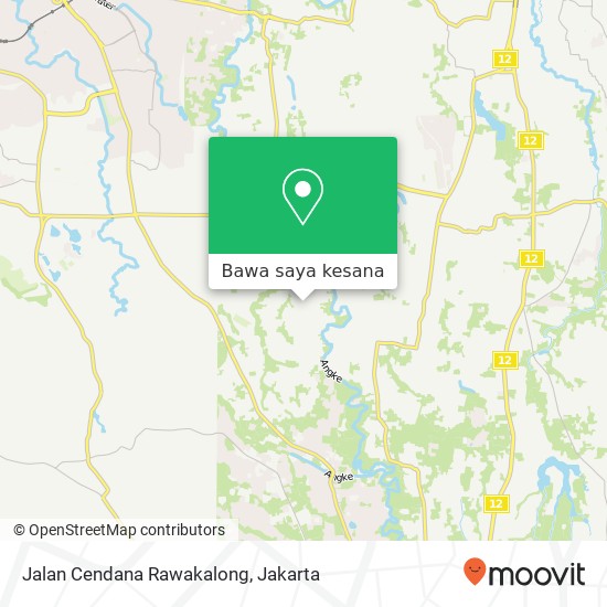 Peta Jalan Cendana Rawakalong