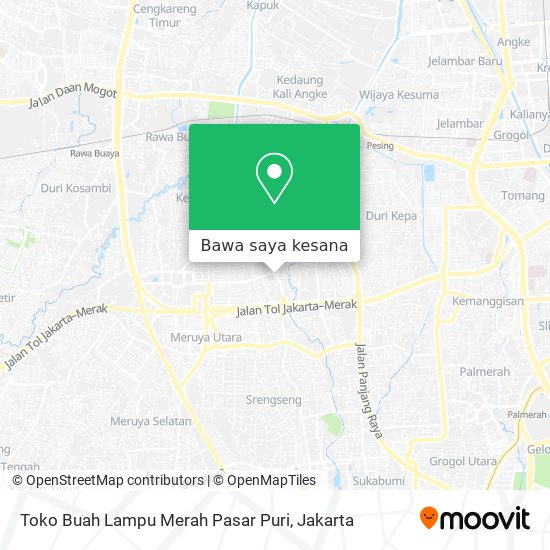 Peta Toko Buah Lampu Merah Pasar Puri