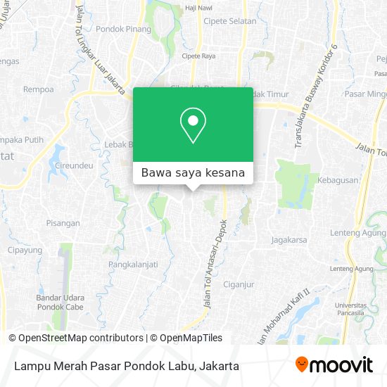 Peta Lampu Merah Pasar Pondok Labu