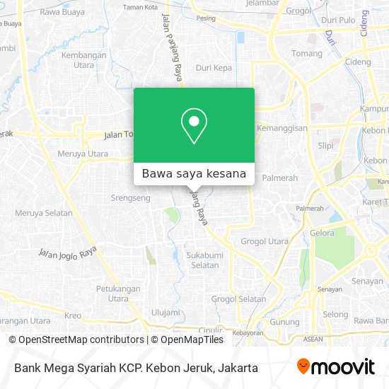 Peta Bank Mega Syariah KCP. Kebon Jeruk