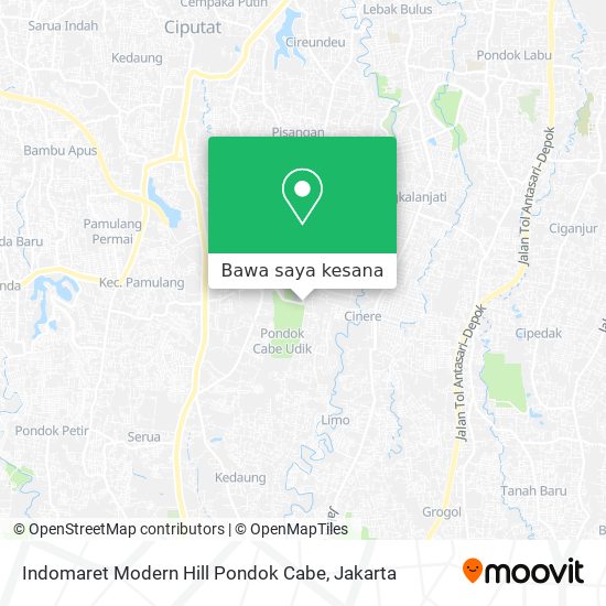 Peta Indomaret Modern Hill Pondok Cabe