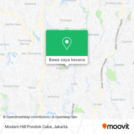 Peta Modern Hill Pondok Cabe