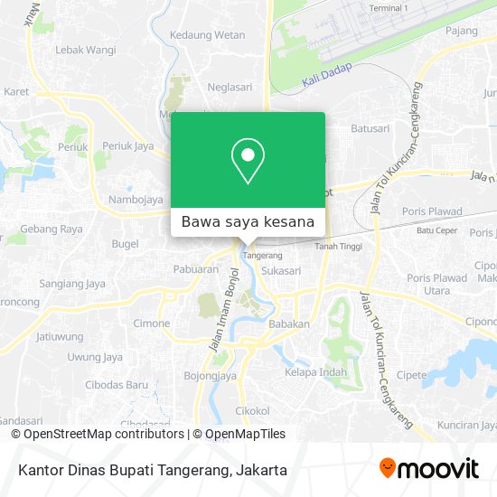 Peta Kantor Dinas Bupati Tangerang