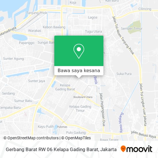 Peta Gerbang Barat RW 06 Kelapa Gading Barat