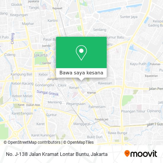 Peta No. J-138 Jalan Kramat Lontar Buntu