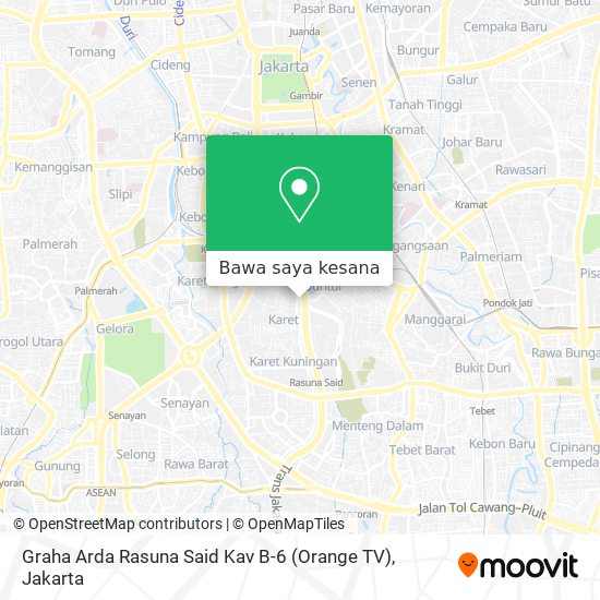 Peta Graha Arda Rasuna Said Kav B-6 (Orange TV)