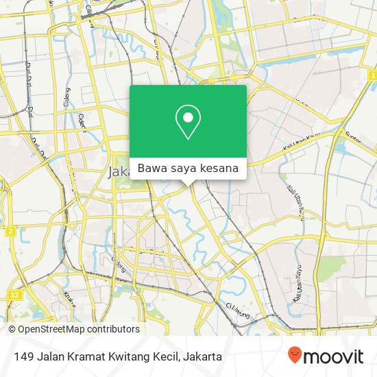 Peta 149 Jalan Kramat Kwitang Kecil