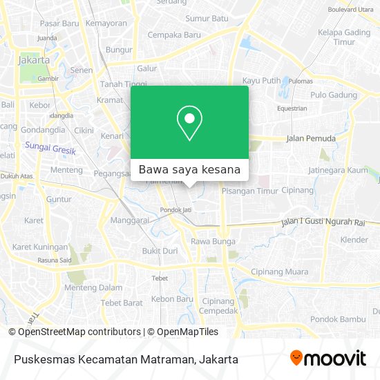 Peta Puskesmas Kecamatan Matraman