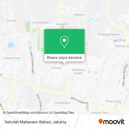 Peta Sekolah Mahanaim Bekasi