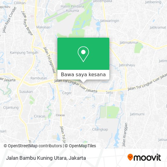 Peta Jalan Bambu Kuning Utara