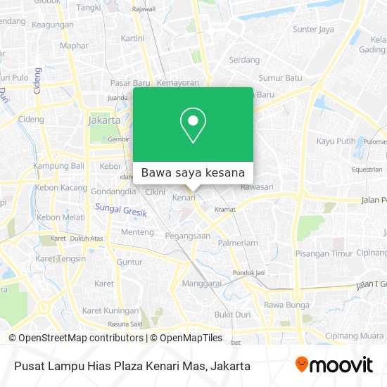 Peta Pusat Lampu Hias Plaza Kenari Mas