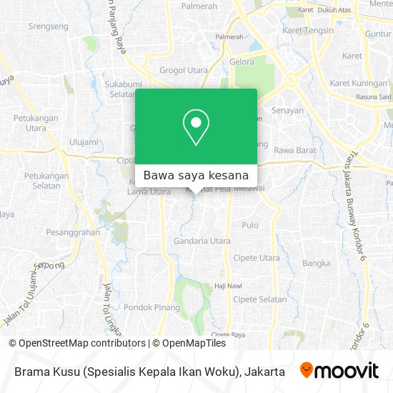 Peta Brama Kusu (Spesialis Kepala Ikan Woku)