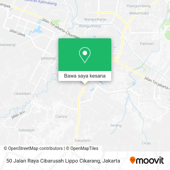 Peta 50 Jalan Raya Cibarusah Lippo Cikarang