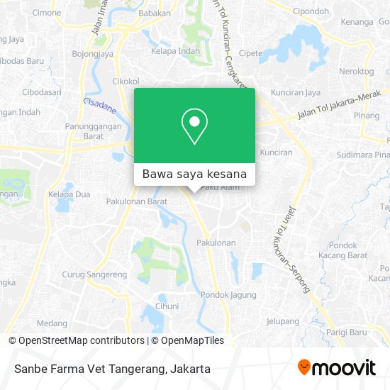 Peta Sanbe Farma Vet Tangerang