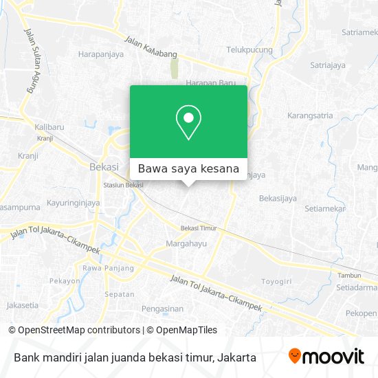 Peta Bank mandiri jalan juanda bekasi timur