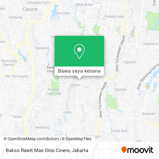 Peta Bakso Rawit Mas Dino Cinere