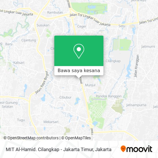 Peta MIT Al-Hamid. Cilangkap - Jakarta Timur