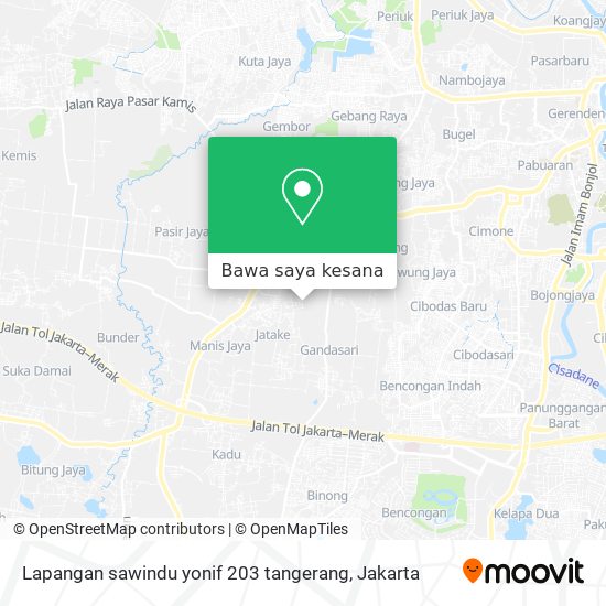Peta Lapangan sawindu yonif 203 tangerang