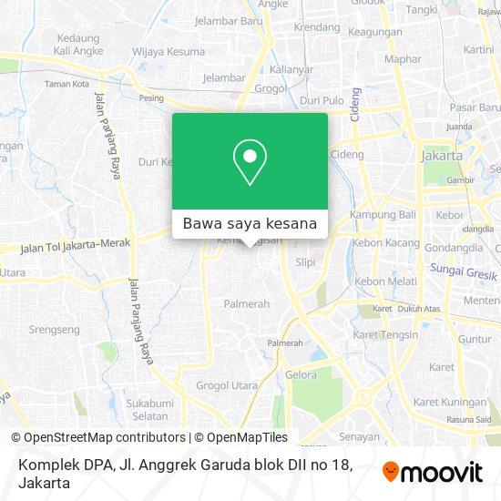 Peta Komplek DPA, Jl. Anggrek Garuda blok DII no 18