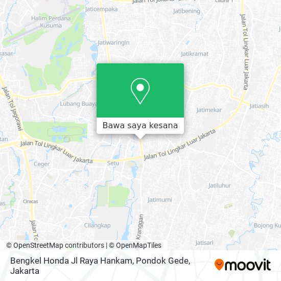 Peta Bengkel Honda Jl Raya Hankam, Pondok Gede