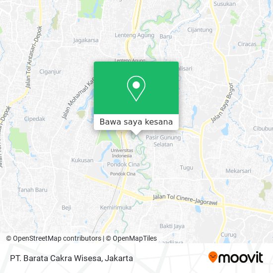 Peta PT. Barata Cakra Wisesa