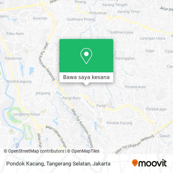 Peta Pondok Kacang, Tangerang Selatan