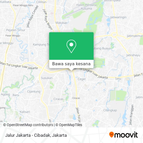 Peta Jalur Jakarta - Cibadak