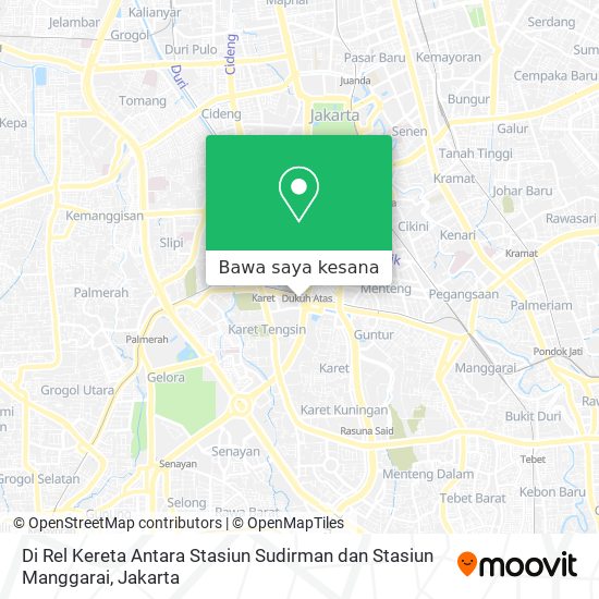 Peta Di Rel Kereta Antara Stasiun Sudirman dan Stasiun Manggarai