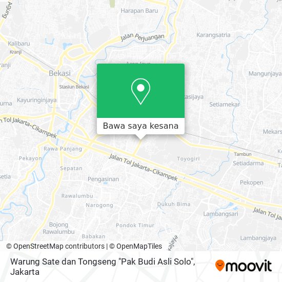 Peta Warung Sate dan Tongseng "Pak Budi Asli Solo"