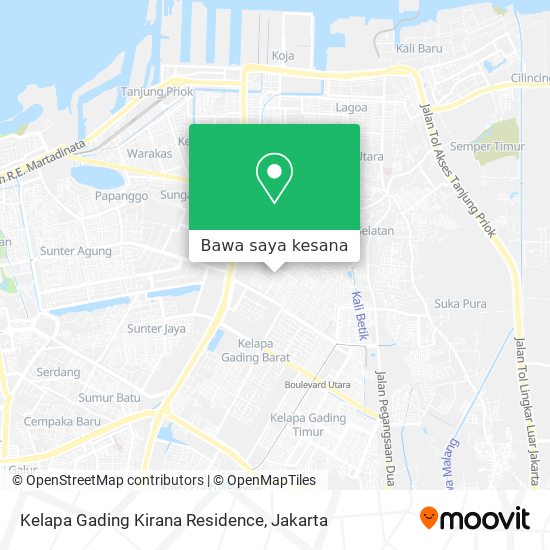 Peta Kelapa Gading Kirana Residence