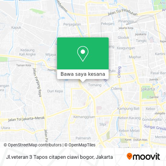 Peta Jl.veteran 3 Tapos citapen ciawi bogor